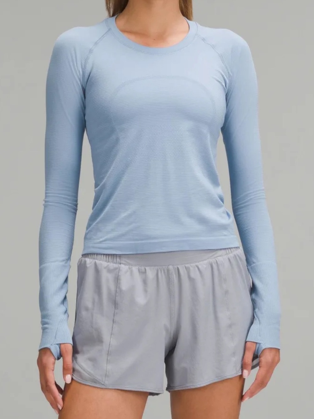 Lululemon Swiftly Tech Long-Sleeve Shirt 2.0 Waist Length Blue Willow 6 NWT